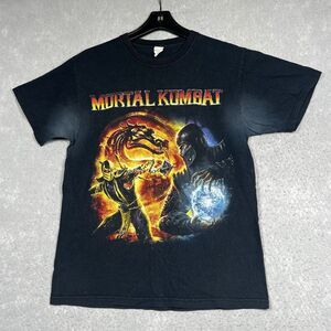 Mortal Kombat Shirt Mens Small Black Scorpion Sub Zero Fire & Ice Short Sleeve